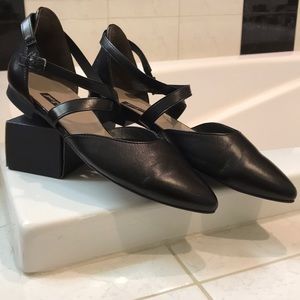 Paul Green Margo Cross Strap Leather Flats 6.5/9M